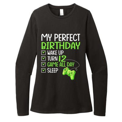 12th Perfect Birthday Boys Gaming 12 Years Old Gifts Gamer Womens CVC Long Sleeve Shirt