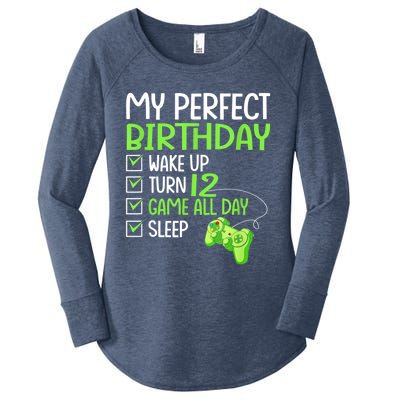 12th Perfect Birthday Boys Gaming 12 Years Old Gifts Gamer Women's Perfect Tri Tunic Long Sleeve Shirt