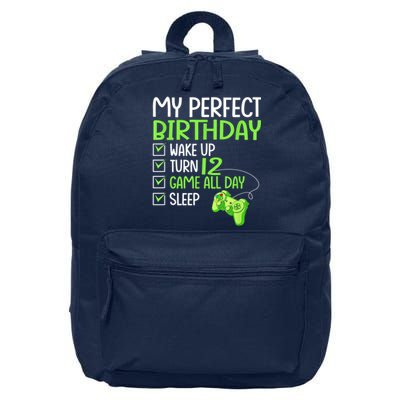 12th Perfect Birthday Boys Gaming 12 Years Old Gifts Gamer 16 in Basic Backpack