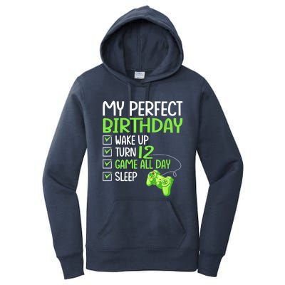 12th Perfect Birthday Boys Gaming 12 Years Old Gifts Gamer Women's Pullover Hoodie