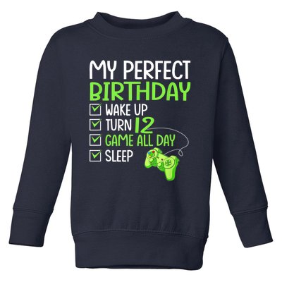 12th Perfect Birthday Boys Gaming 12 Years Old Gifts Gamer Toddler Sweatshirt