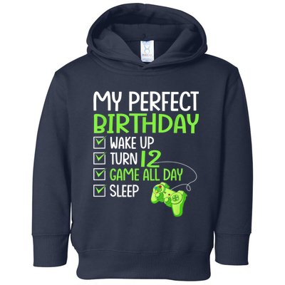 12th Perfect Birthday Boys Gaming 12 Years Old Gifts Gamer Toddler Hoodie