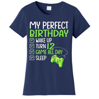 12th Perfect Birthday Boys Gaming 12 Years Old Gifts Gamer Women's T-Shirt