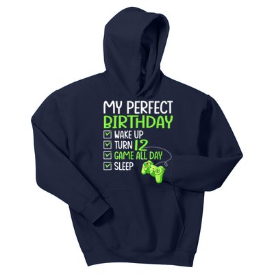 12th Perfect Birthday Boys Gaming 12 Years Old Gifts Gamer Kids Hoodie