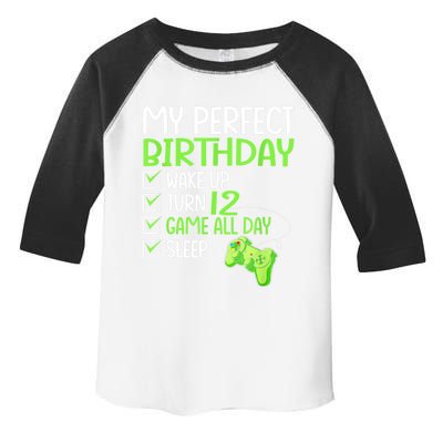 12th Perfect Birthday Boys Gaming 12 Years Old Gifts Gamer Toddler Fine Jersey T-Shirt