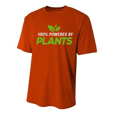 100% Powered By Plants Veggie Food Vegan Cool Gift Performance Sprint T-Shirt