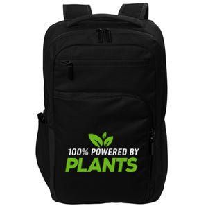 100% Powered By Plants Veggie Food Vegan Cool Gift Impact Tech Backpack