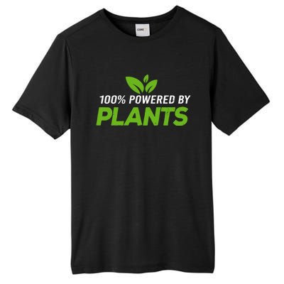 100% Powered By Plants Veggie Food Vegan Cool Gift Tall Fusion ChromaSoft Performance T-Shirt