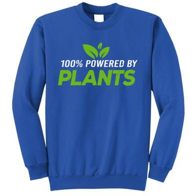 100% Powered By Plants Veggie Food Vegan Cool Gift Sweatshirt