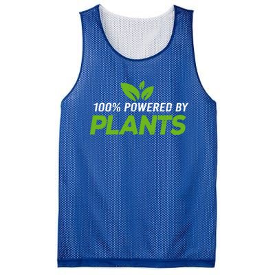 100% Powered By Plants Veggie Food Vegan Cool Gift Mesh Reversible Basketball Jersey Tank