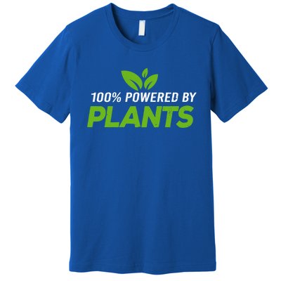 100% Powered By Plants Veggie Food Vegan Cool Gift Premium T-Shirt