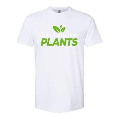 100% Powered By Plants Veggie Food Vegan Cool Gift Softstyle® CVC T-Shirt