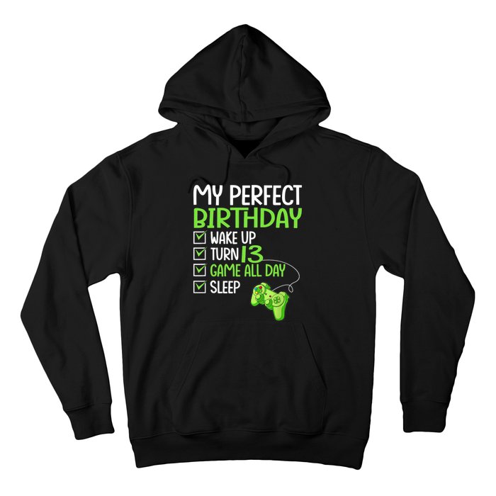 13th Perfect Birthday Boys Gaming 13 Years Old Gifts Gamer TShirt Hoodie