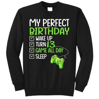 13th Perfect Birthday Boys Gaming 13 Years Old Gifts Gamer TShirt Sweatshirt