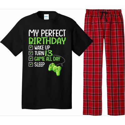 13th Perfect Birthday Boys Gaming 13 Years Old Gifts Gamer TShirt Pajama Set