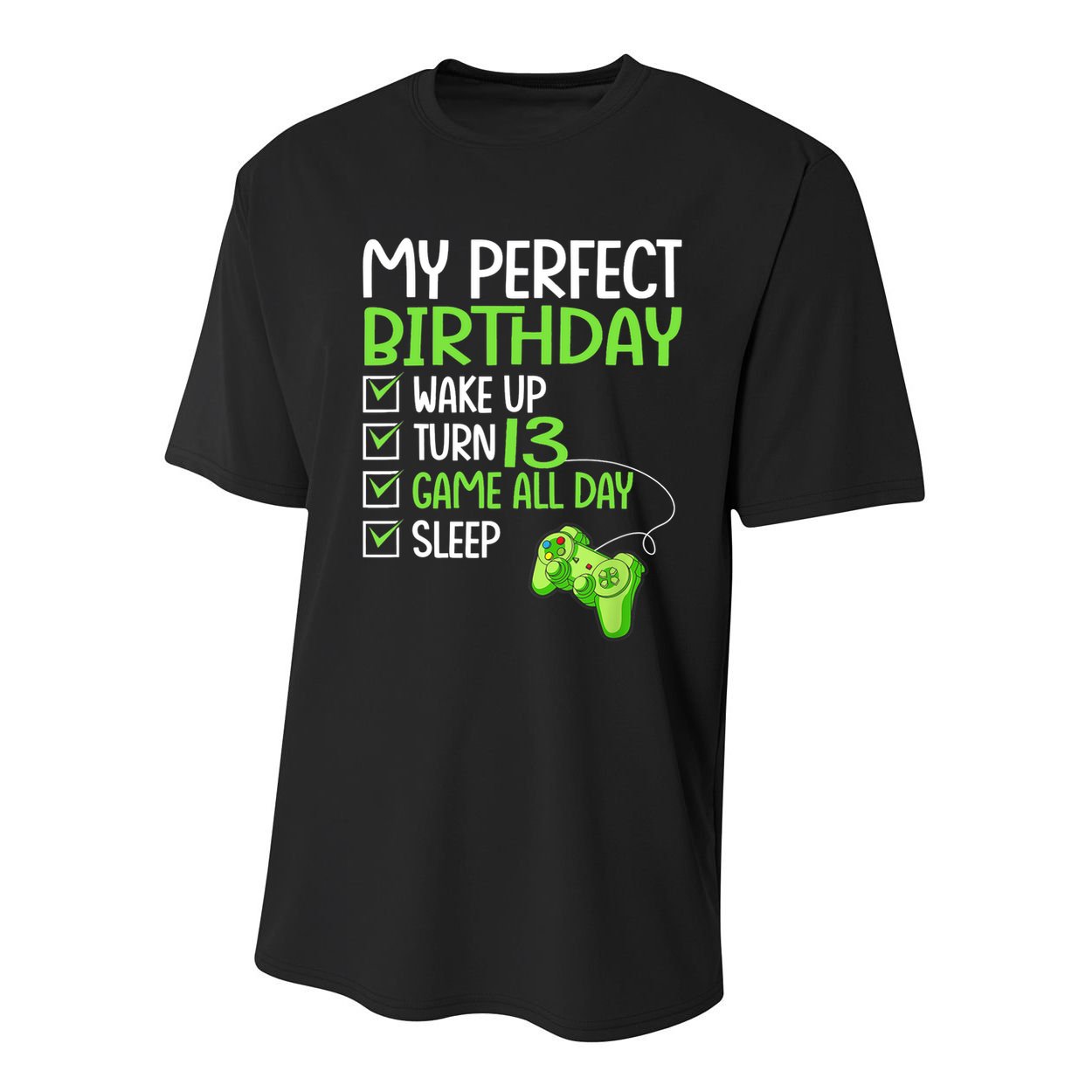 13th Perfect Birthday Boys Gaming 13 Years Old Gifts Gamer TShirt Youth Performance Sprint T-Shirt