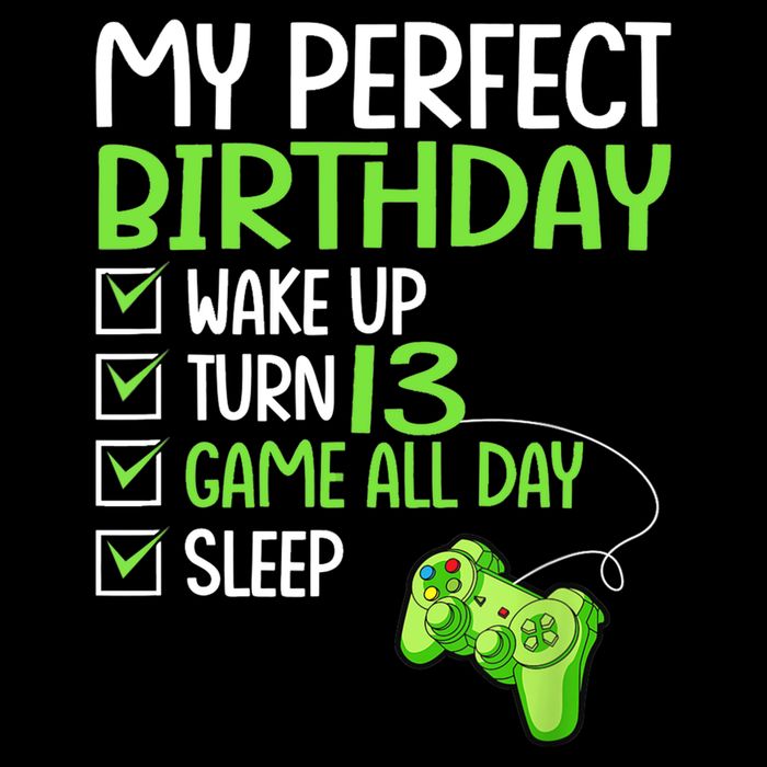13th Perfect Birthday Boys Gaming 13 Years Old Gifts Gamer TShirt Youth Performance Sprint T-Shirt