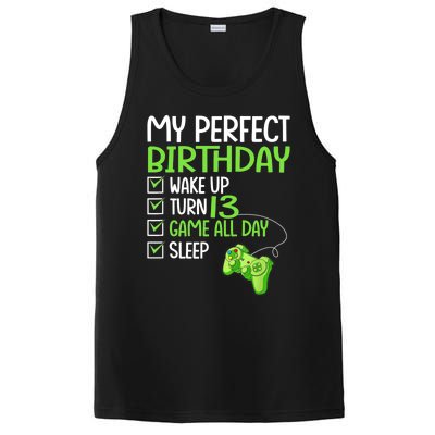 13th Perfect Birthday Boys Gaming 13 Years Old Gifts Gamer TShirt PosiCharge Competitor Tank