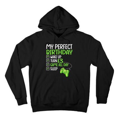 13th Perfect Birthday Boys Gaming 13 Years Old Gifts Gamer TShirt Tall Hoodie