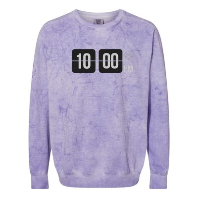 10:00 Pm Clock Colorblast Crewneck Sweatshirt