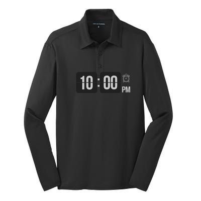 10:00 Pm Clock Silk Touch Performance Long Sleeve Polo