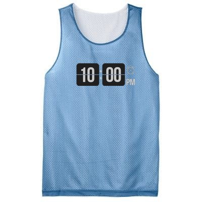 10:00 Pm Clock Mesh Reversible Basketball Jersey Tank