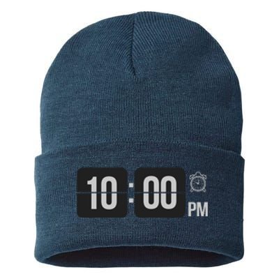 10:00 Pm Clock Sustainable Knit Beanie