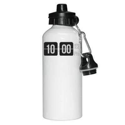 10:00 Pm Clock Aluminum Water Bottle 