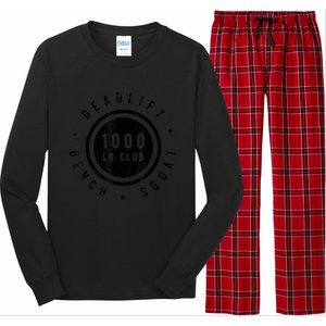 1,000 Pound Club Bench Squad Deadlift Powerlifter Goal Long Sleeve Pajama Set