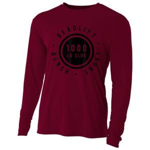 1,000 Pound Club Bench Squad Deadlift Powerlifter Goal Cooling Performance Long Sleeve Crew