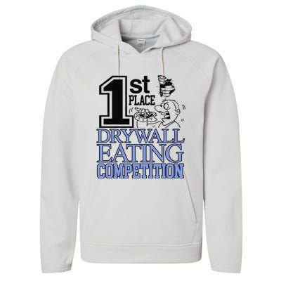 1st Place Drywall Eating Competition Performance Fleece Hoodie