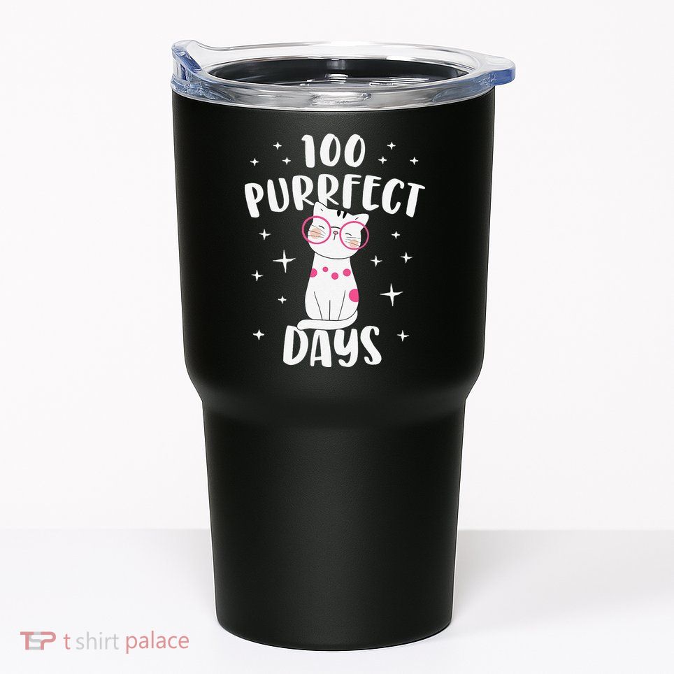 100 Purrfect Days Cat Happy 100th Day Of School Costume Tumbler