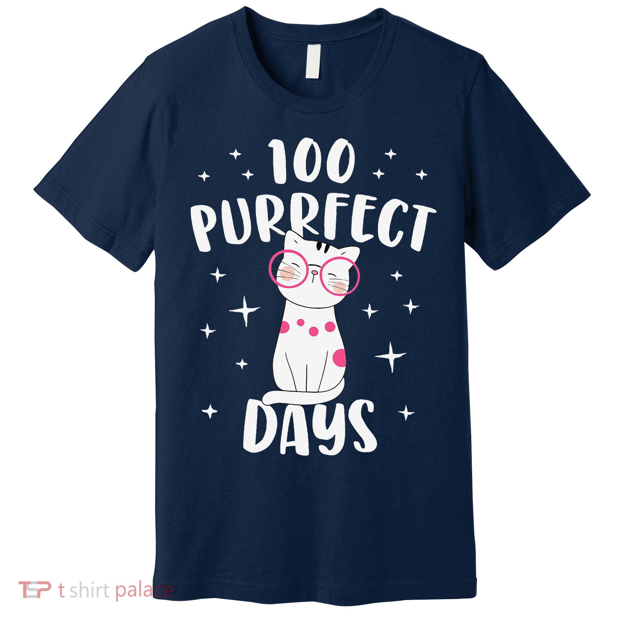 100 Purrfect Days Cat Happy 100th Day Of School Costume Premium T-Shirt