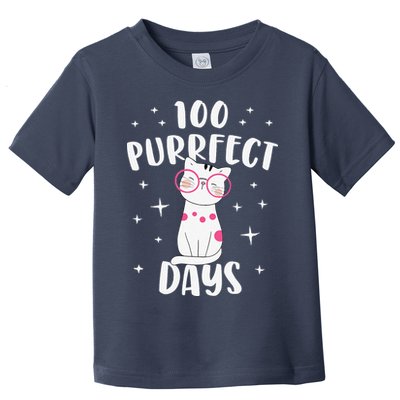 100 Purrfect Days Cat Happy 100th Day Of School Costume Toddler T-Shirt