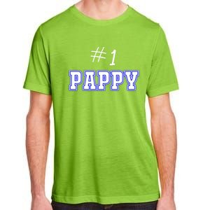 #1 Pappy Fathers Day Present Daddy Pa American Dad Cute Gift Adult ChromaSoft Performance T-Shirt