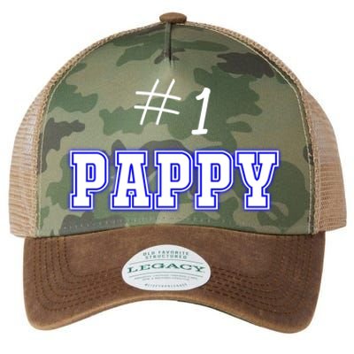 #1 Pappy Fathers Day Present Daddy Pa American Dad Cute Gift Legacy Tie Dye Trucker Hat