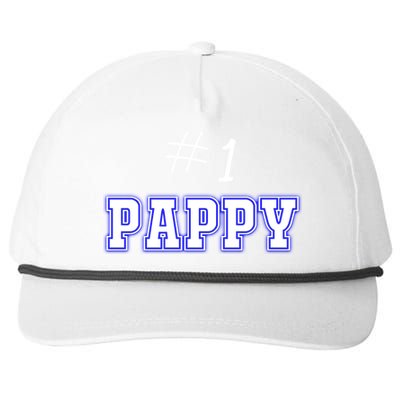 #1 Pappy Fathers Day Present Daddy Pa American Dad Cute Gift Snapback Five-Panel Rope Hat