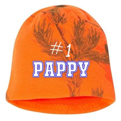 #1 Pappy Fathers Day Present Daddy Pa American Dad Cute Gift Kati - Camo Knit Beanie