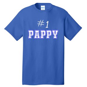 #1 Pappy Fathers Day Present Daddy Pa American Dad Cute Gift Tall T-Shirt