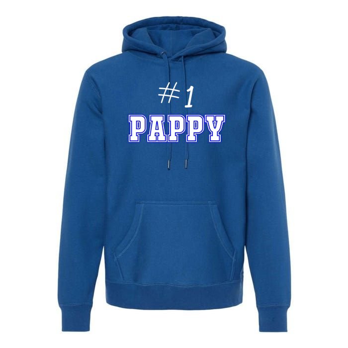 #1 Pappy Fathers Day Present Daddy Pa American Dad Cute Gift Premium Hoodie