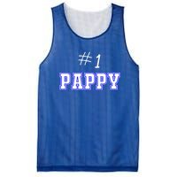 #1 Pappy Fathers Day Present Daddy Pa American Dad Cute Gift Mesh Reversible Basketball Jersey Tank