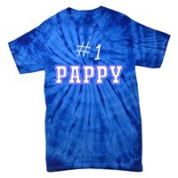 #1 Pappy Fathers Day Present Daddy Pa American Dad Cute Gift Tie-Dye T-Shirt