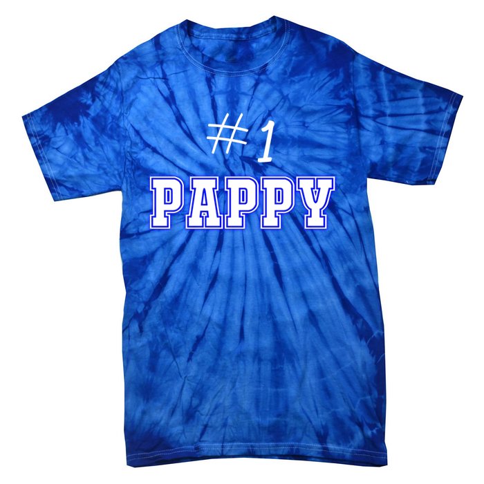 #1 Pappy Fathers Day Present Daddy Pa American Dad Cute Gift Tie-Dye T-Shirt