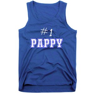 #1 Pappy Fathers Day Present Daddy Pa American Dad Cute Gift Tank Top