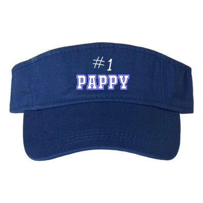 #1 Pappy Fathers Day Present Daddy Pa American Dad Cute Gift Valucap Bio-Washed Visor