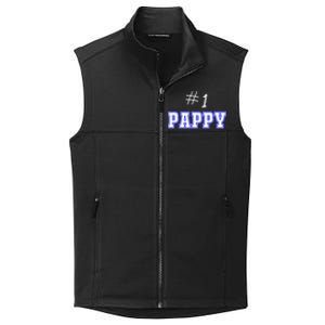 #1 Pappy Fathers Day Present Daddy Pa American Dad Cute Gift Collective Smooth Fleece Vest