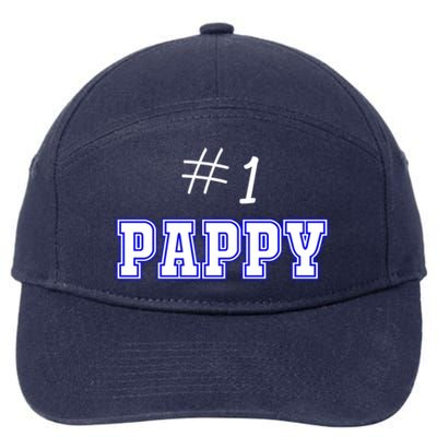 #1 Pappy Fathers Day Present Daddy Pa American Dad Cute Gift 7-Panel Snapback Hat