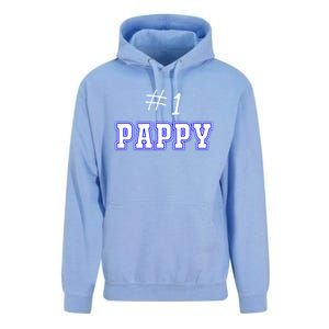 #1 Pappy Fathers Day Present Daddy Pa American Dad Cute Gift Unisex Surf Hoodie