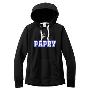 #1 Pappy Fathers Day Present Daddy Pa American Dad Gift Women's Fleece Hoodie