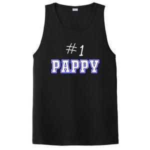 #1 Pappy Fathers Day Present Daddy Pa American Dad Gift PosiCharge Competitor Tank